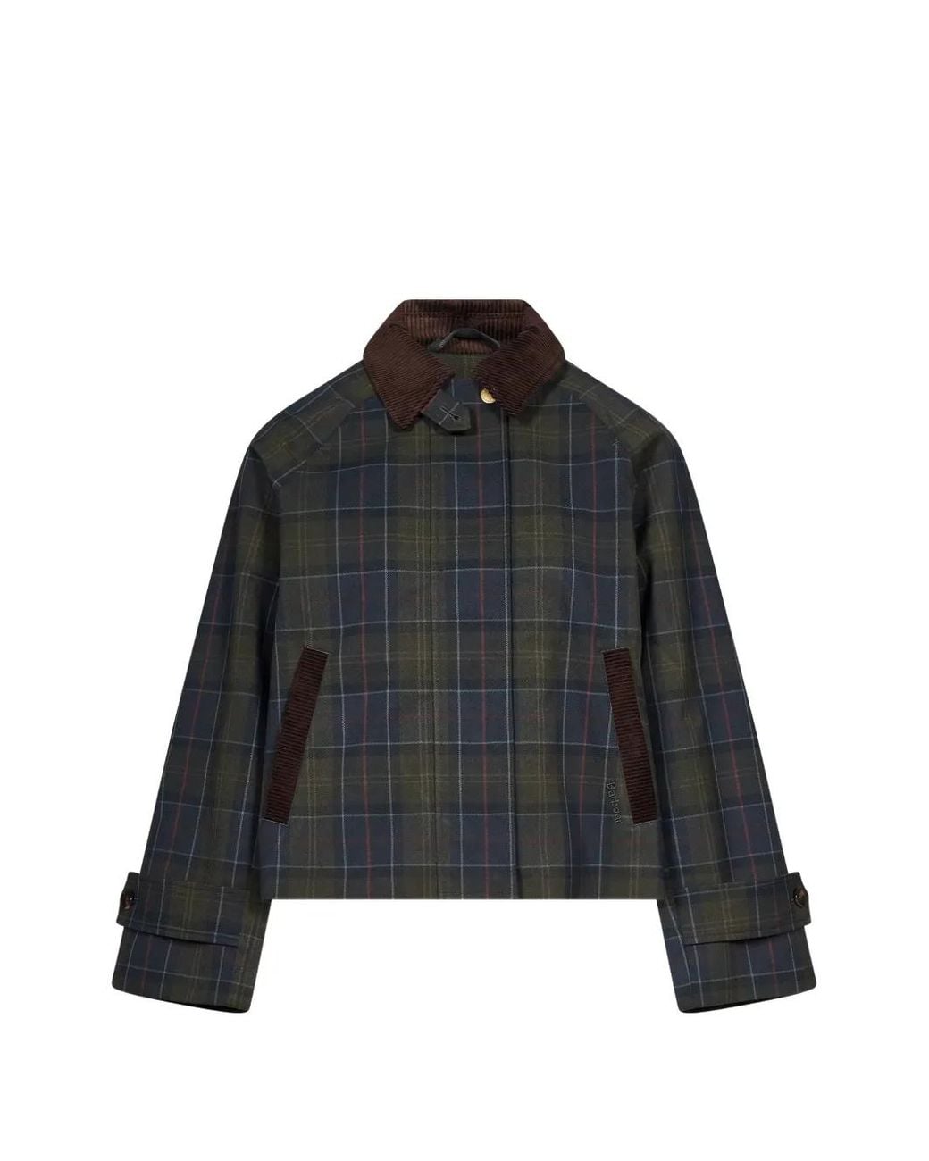 Barbour Black Sandra Tartan Showerproof Jacket