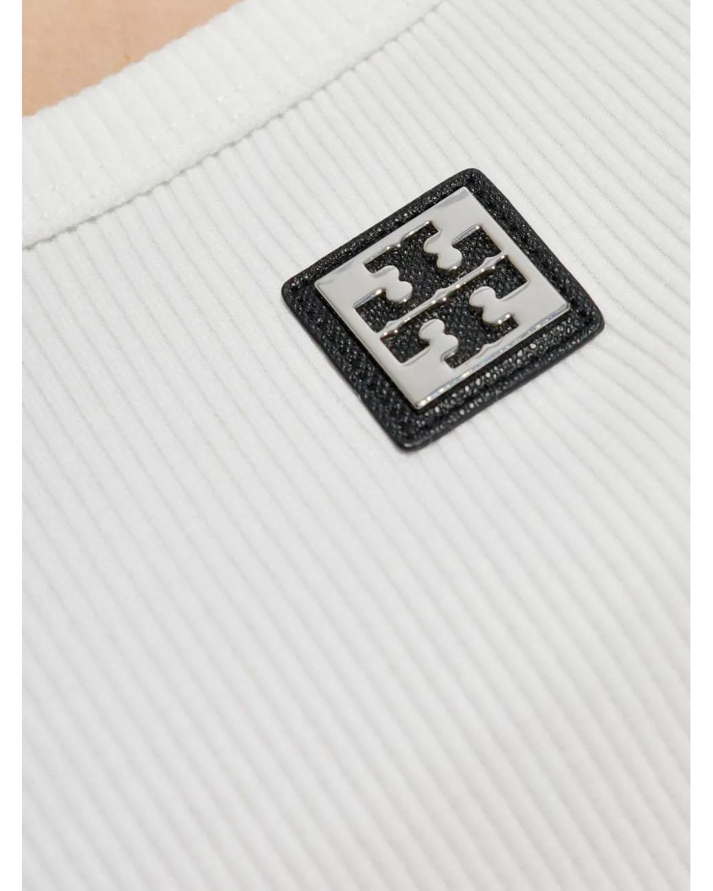 Tory Burch Tanktop Met Logopatch in het White