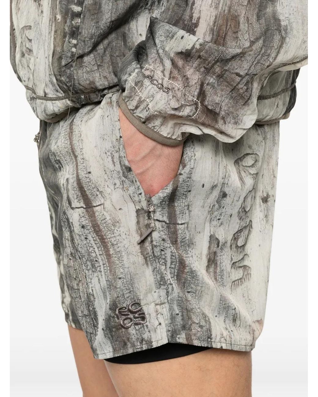 RC Outdoor Supply White Printed Shorts for men