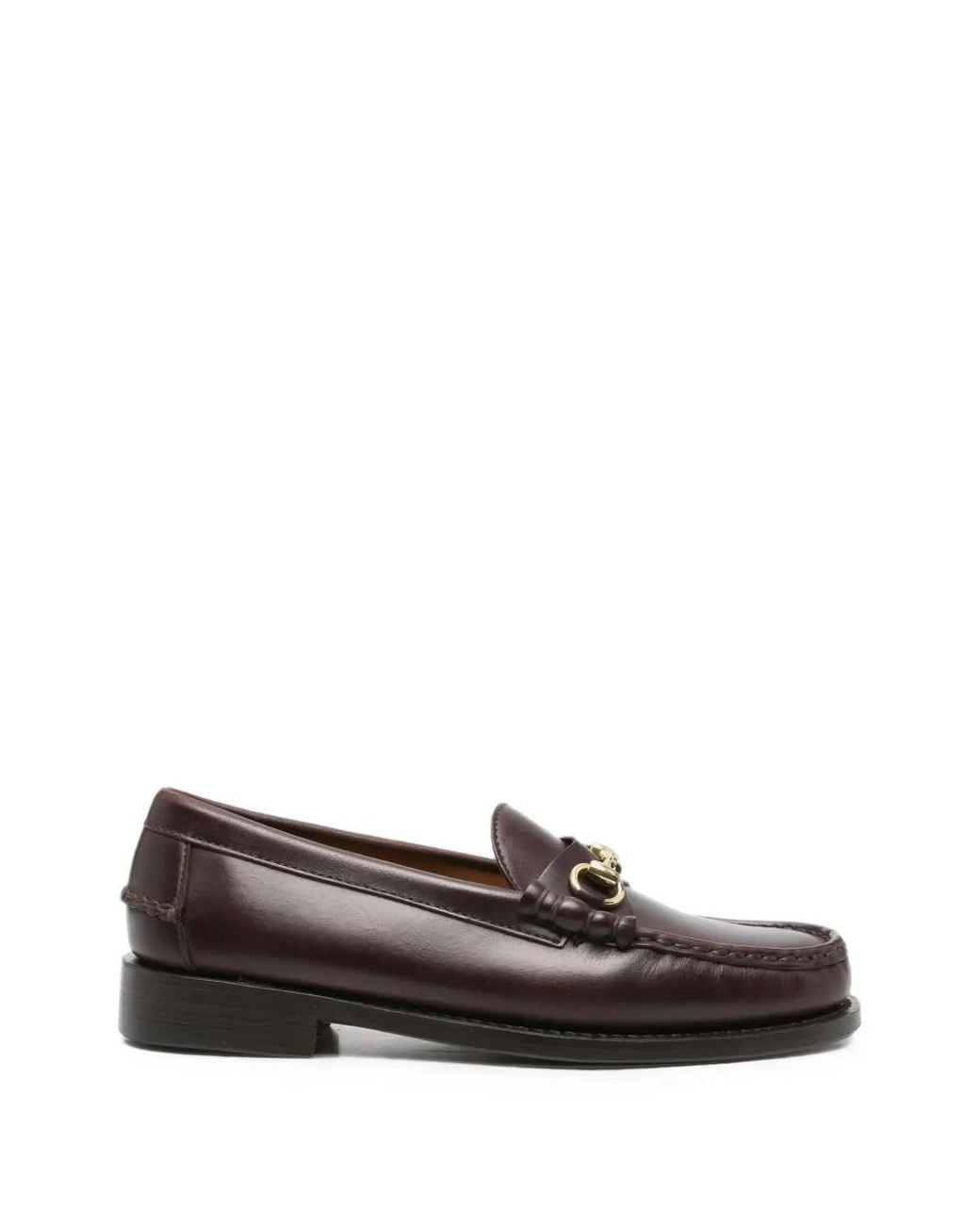 Sebago White Horsebit Leather Loafers for men