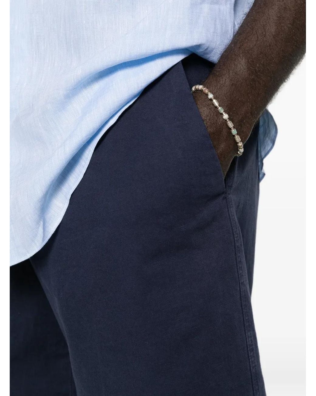 Zegna Blue Straight-Leg Shorts for men