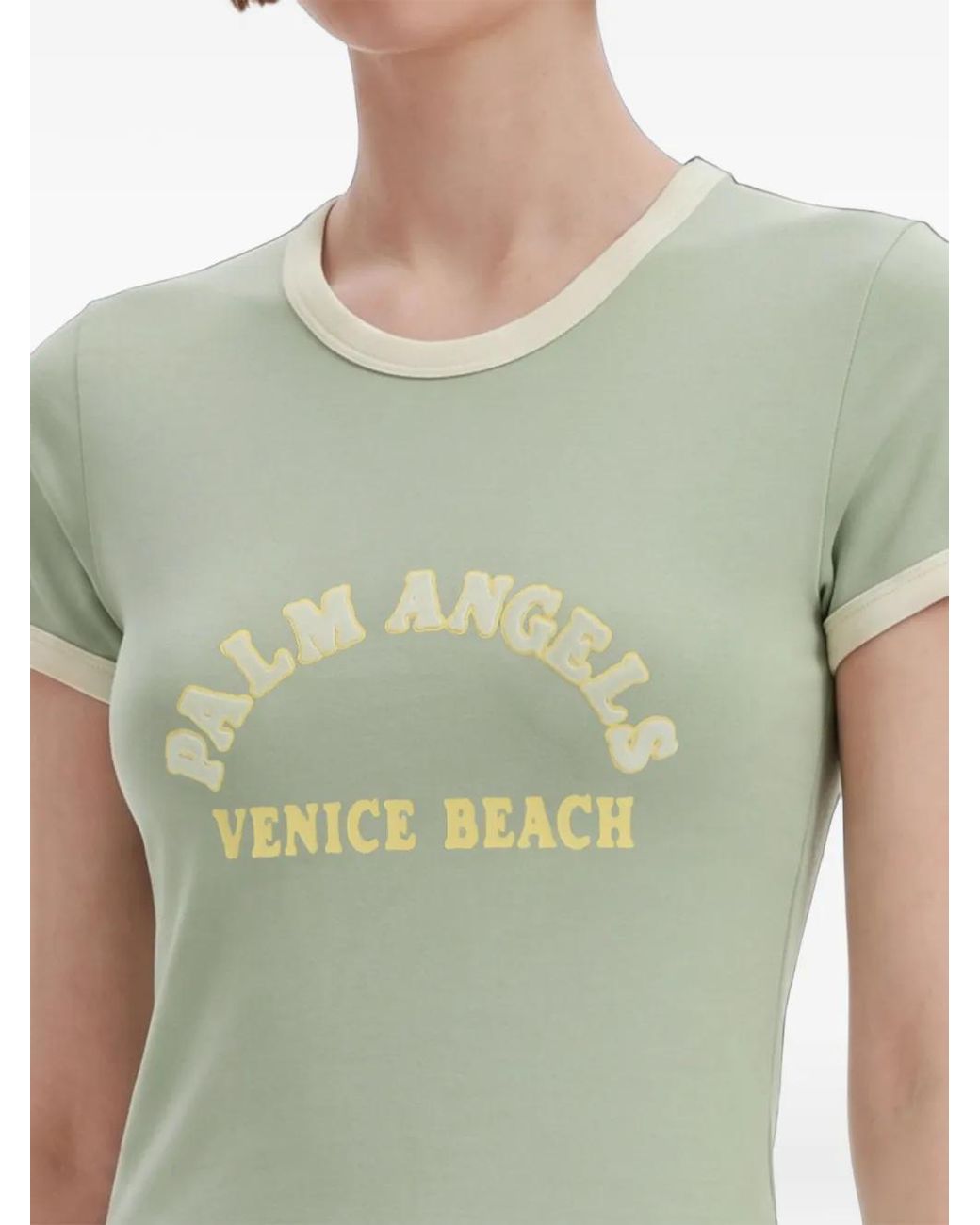 Palm Angels Green Cali Vibes Slim T-Shirt