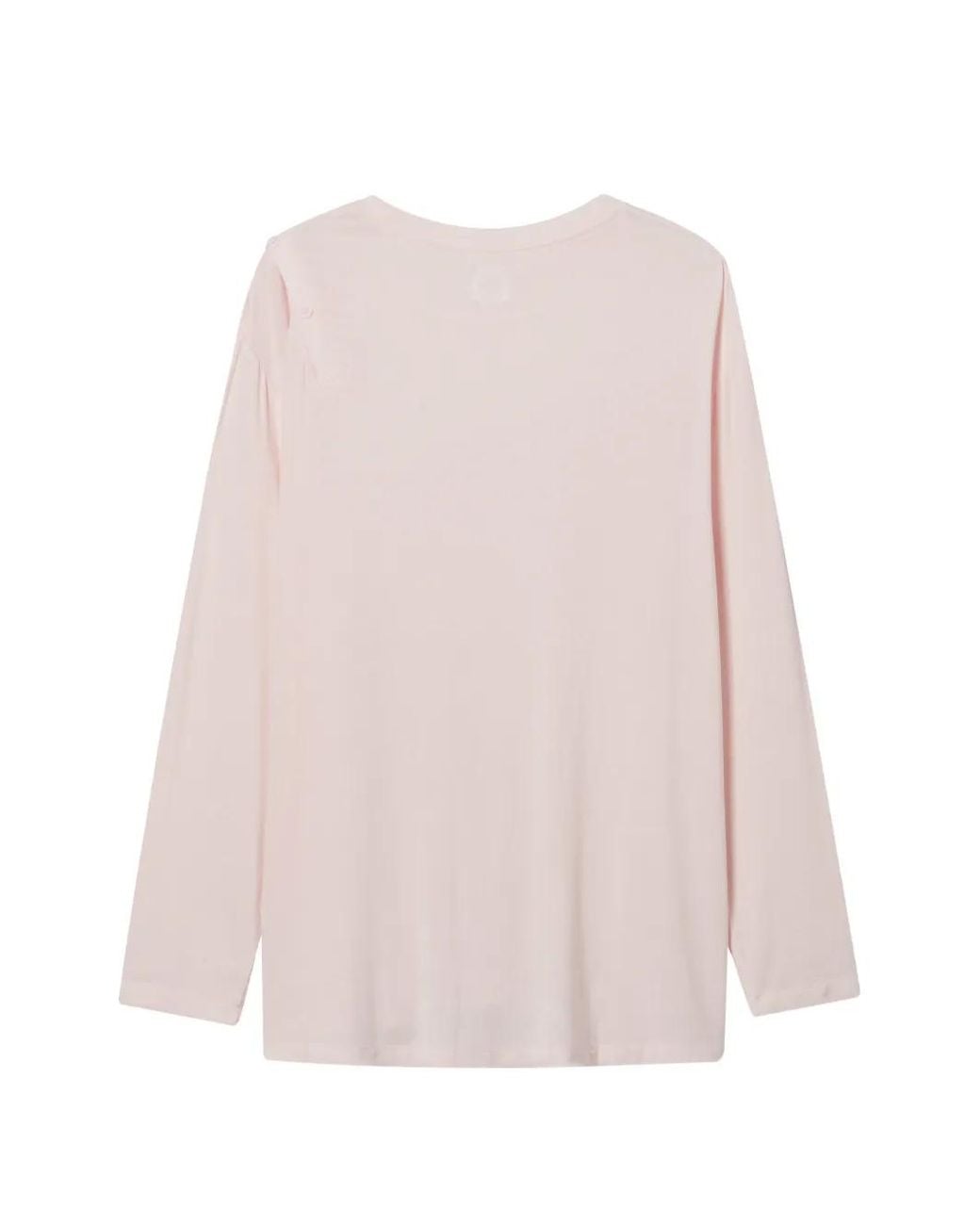 B+ AB Pink Buttoned Long-Sleeve Top