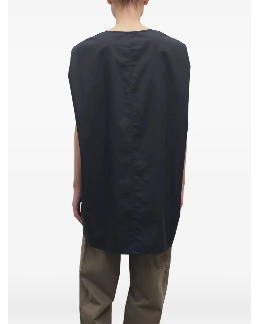 The Row Black Owen Top In Cotton