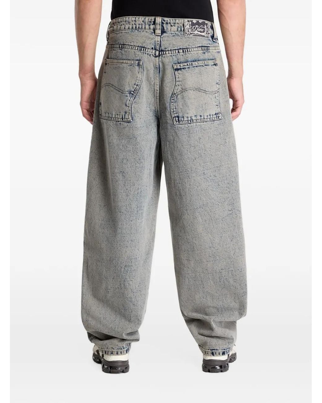 Dime Gray Baggy-Cut Jeans for men