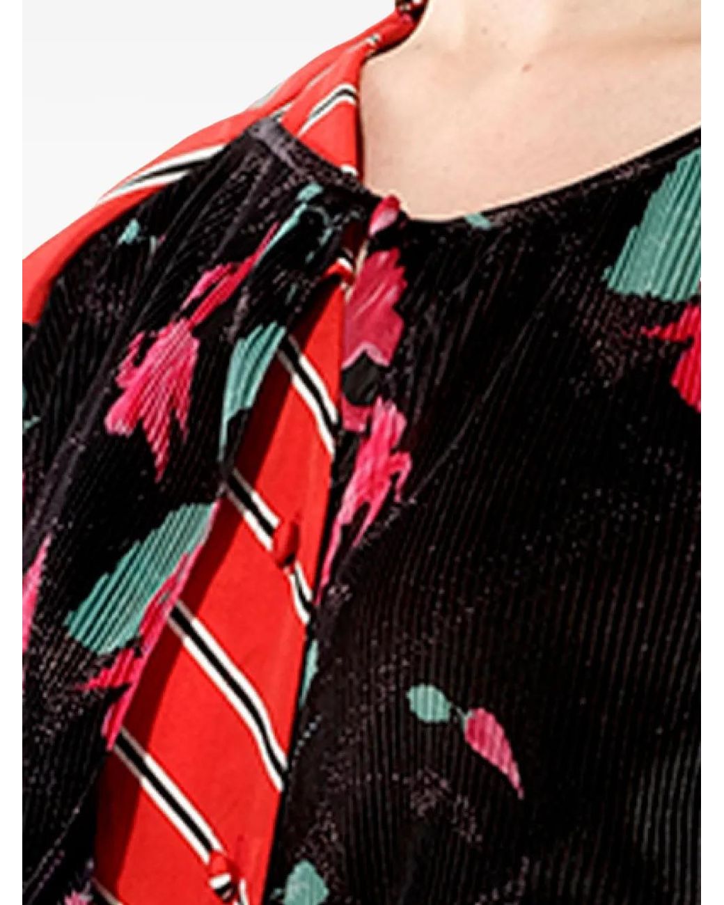 Balenciaga Red Kaleidoscope Patchwork Top