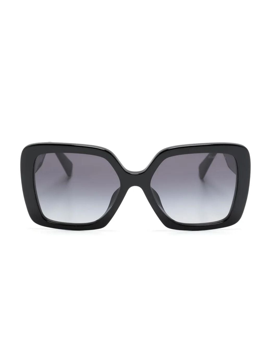 Miu Miu Black Logo-Plaque Oversized-Frame Sunglasses
