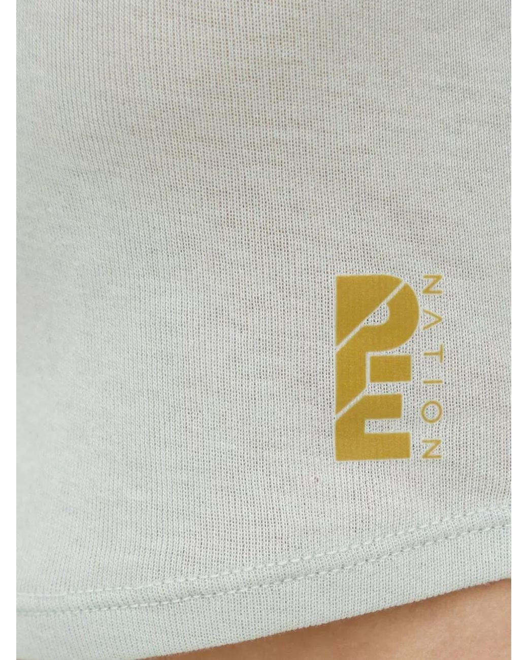 P.E Nation Gray Cut-Out Cropped T-Shirt