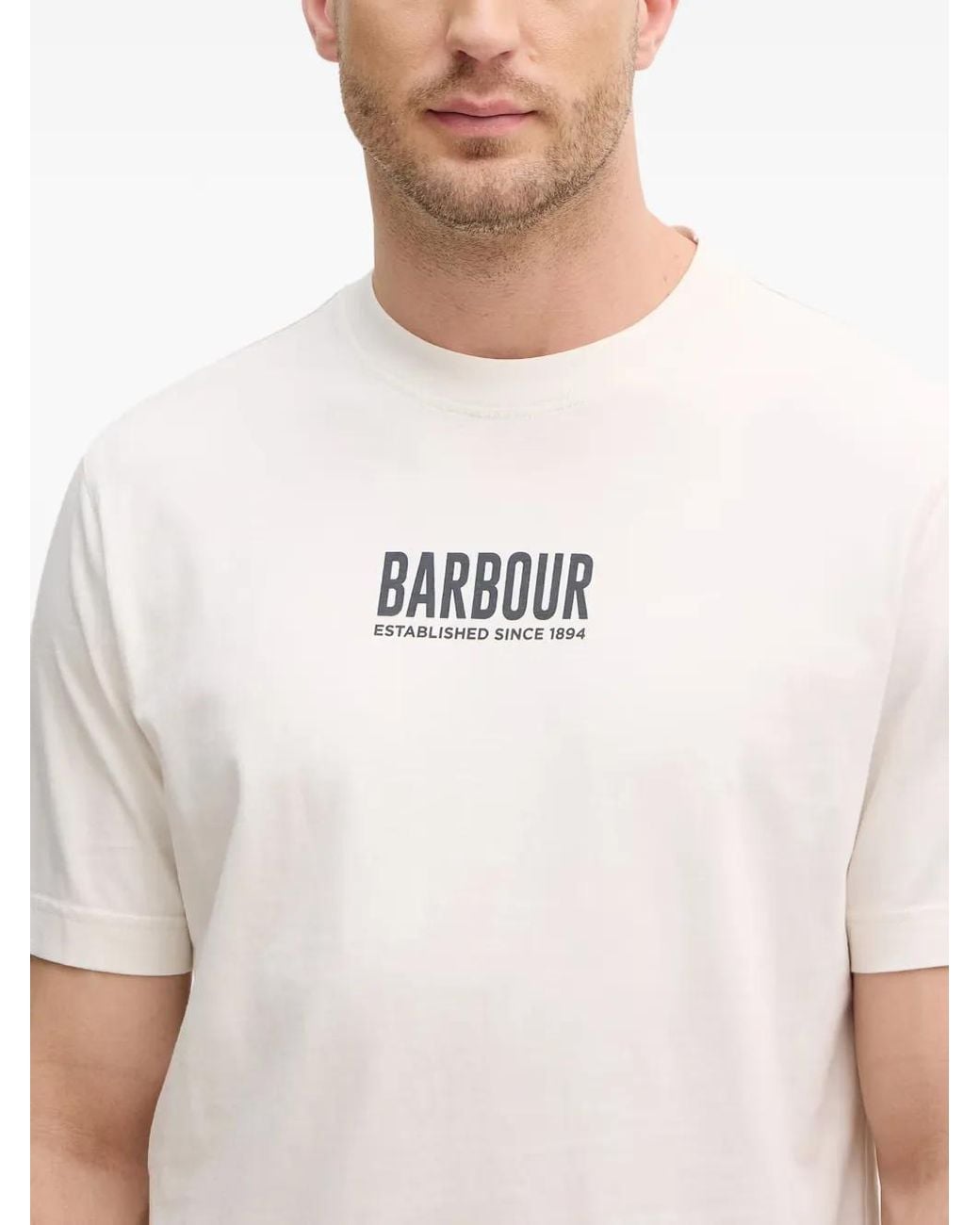 Barbour White Morden T-Shirt for men