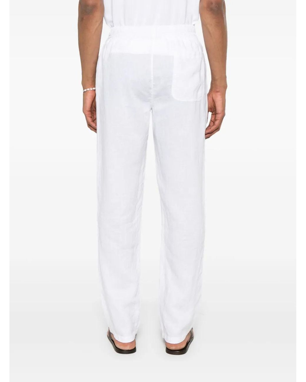 パンツ ASPESI LINEN PANTS Aspesi Ventura Drawstring Linen Pants Light Beige at