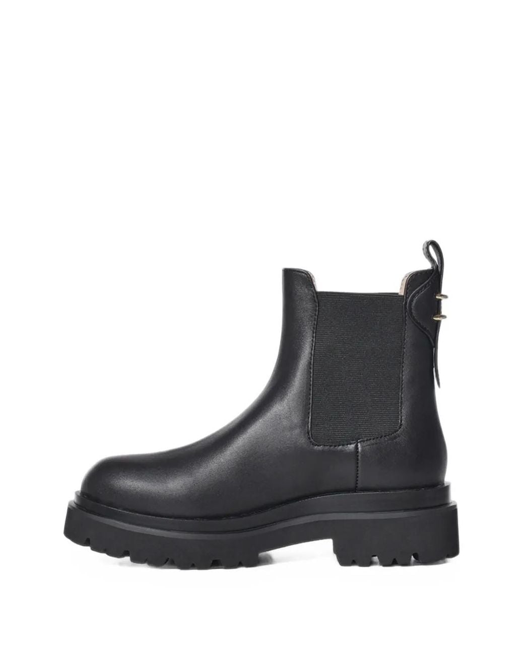 Coccinelle Black Mavery Elasticated-Panel Lug-Sole Boots