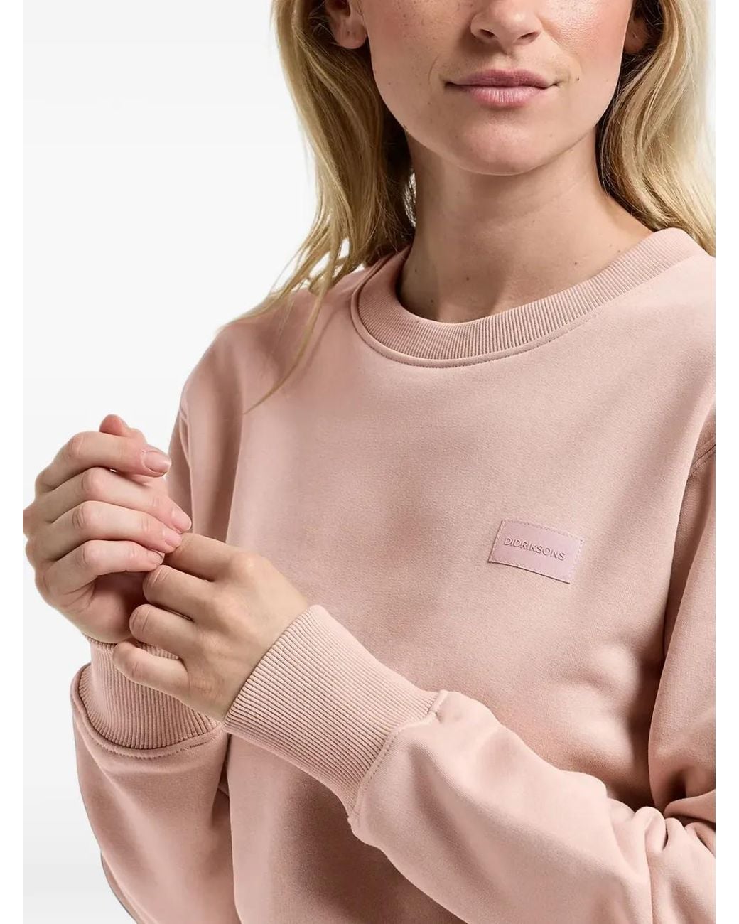 Didriksons Blue Callie Logo-Patch Sweater