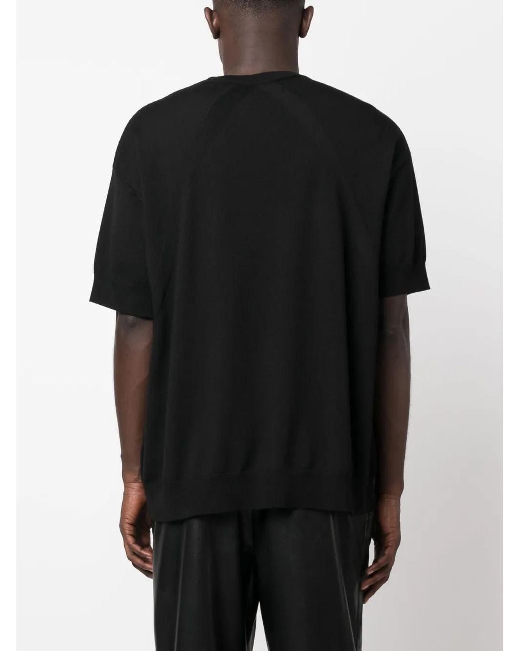 Jil Sander Black Short-Sleeve Wool T-Shirt for men