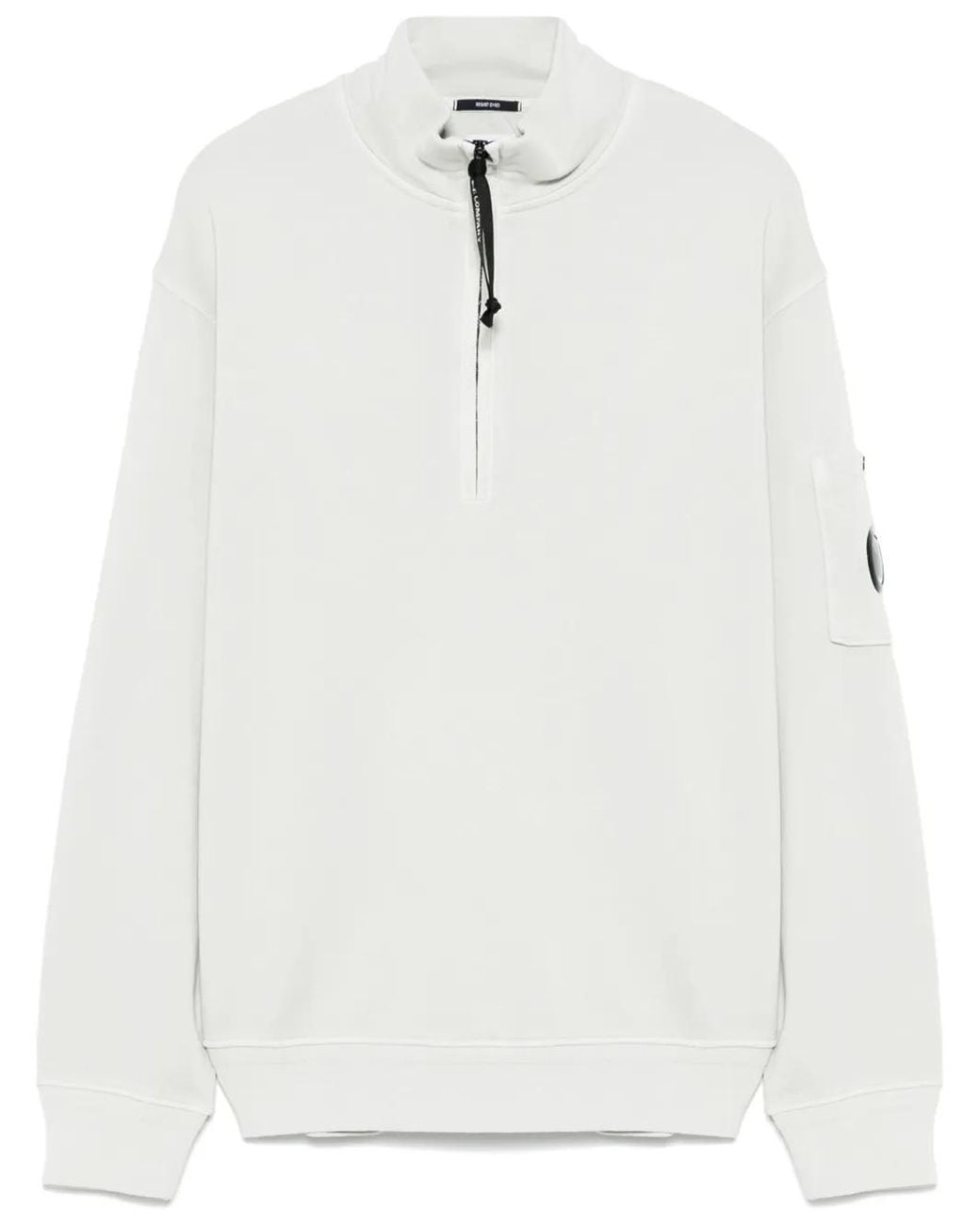 C P Company White Lens-Detail Sweatshirt for men