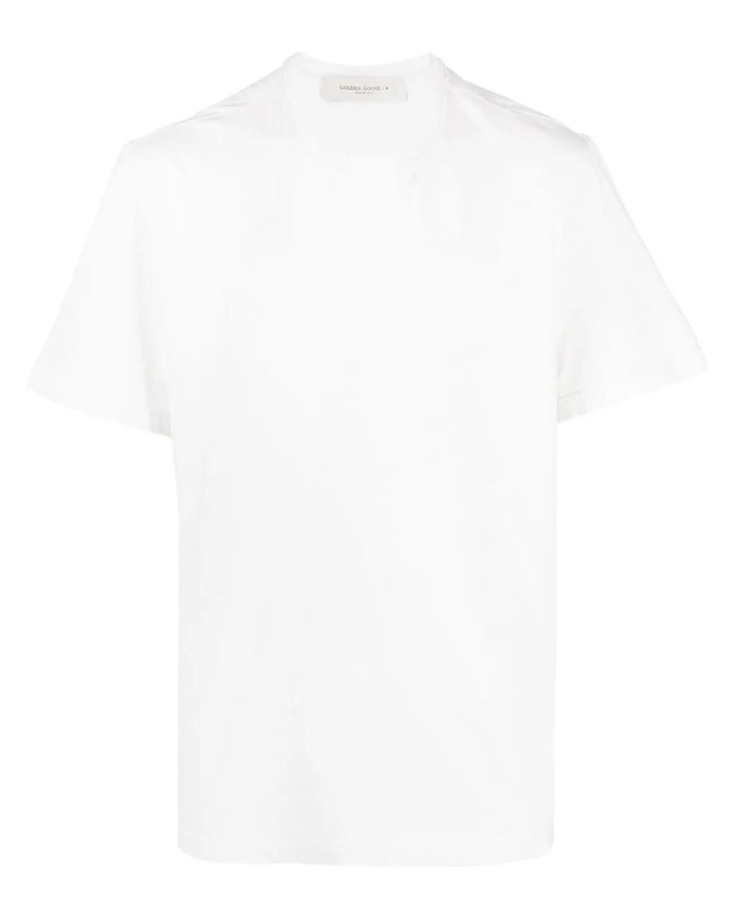 Golden Goose Deluxe Brand White Golden M's Regular T-Shirt Distressed Cotton Jersey for men
