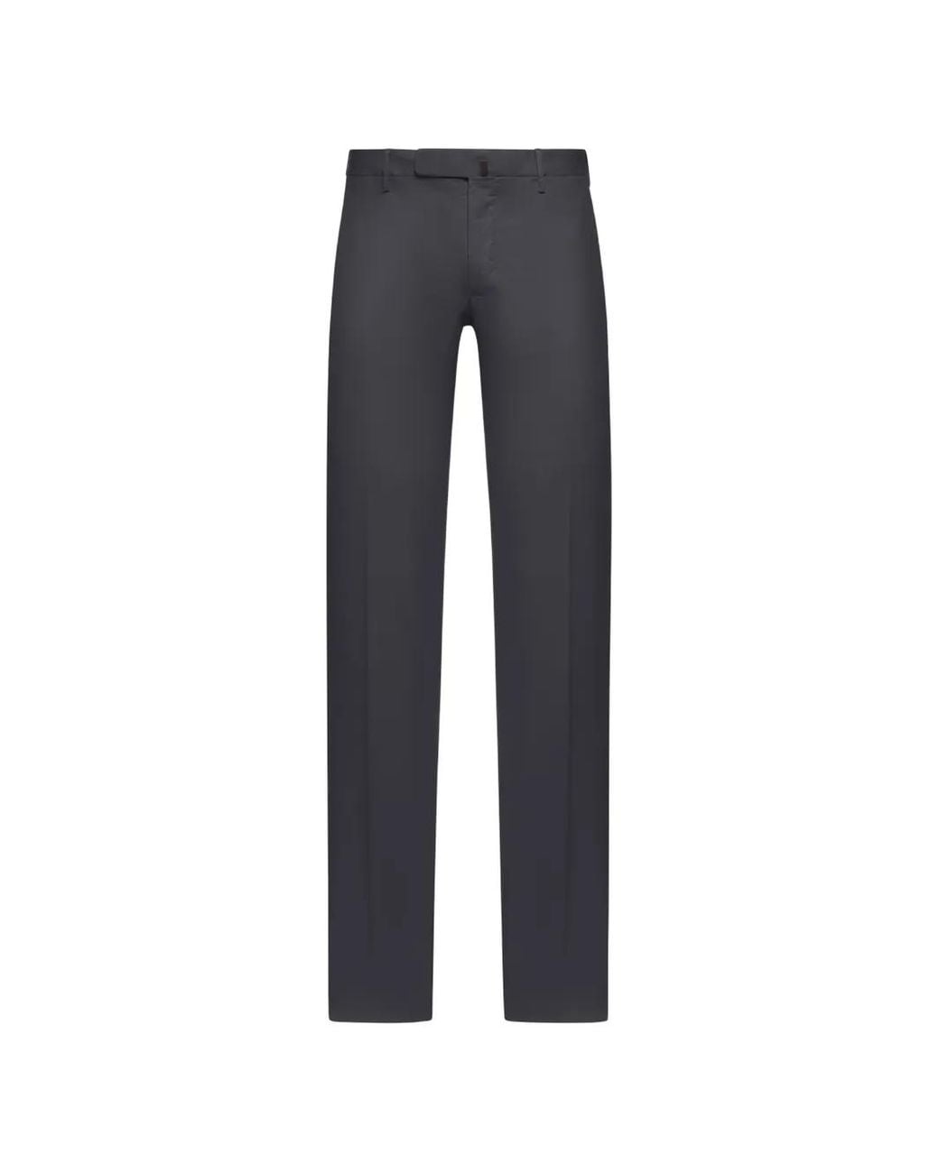 Incotex Blue Tailored Cotton Trousers for men
