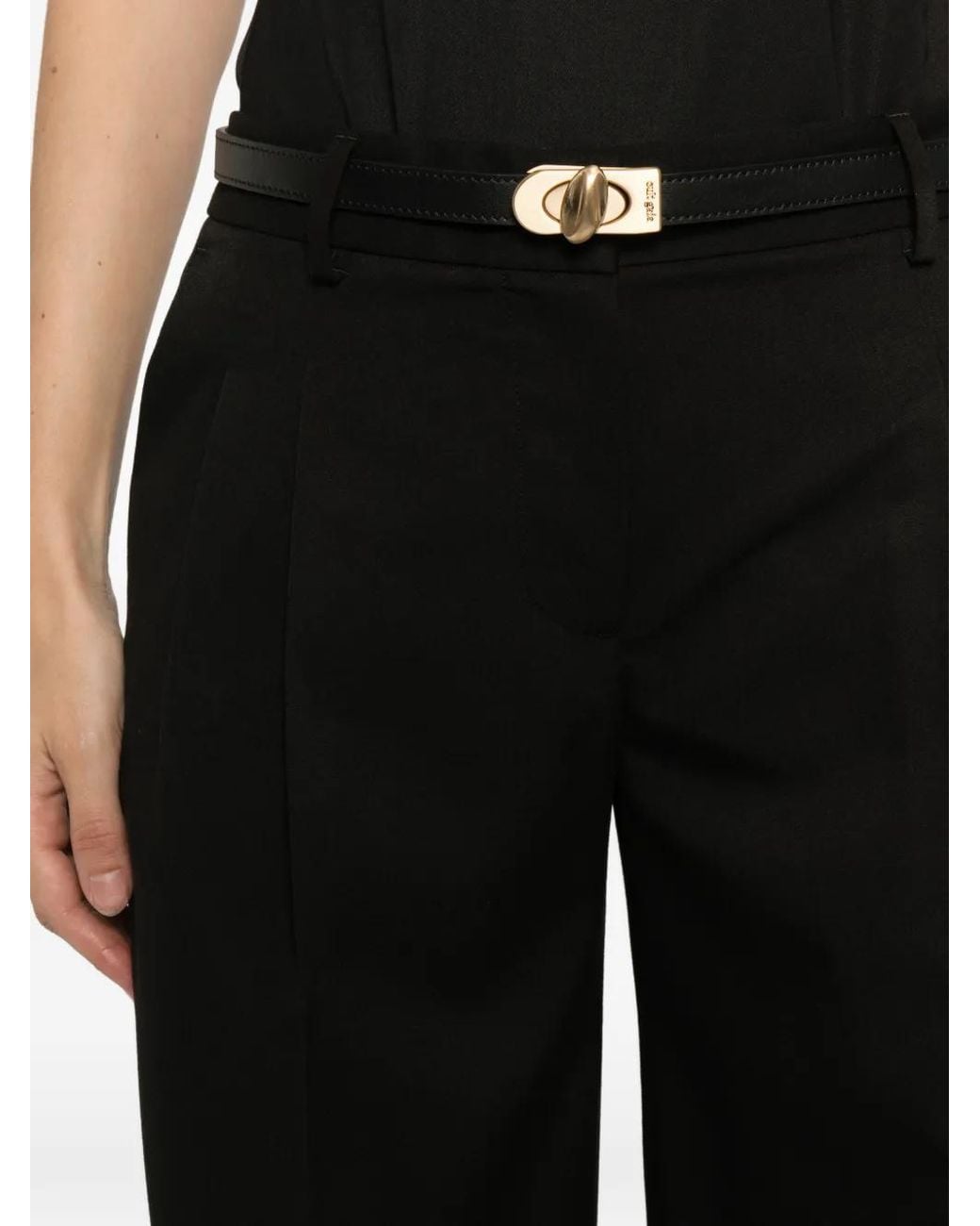 Cellar Door Black Wilma Pleated Trousers