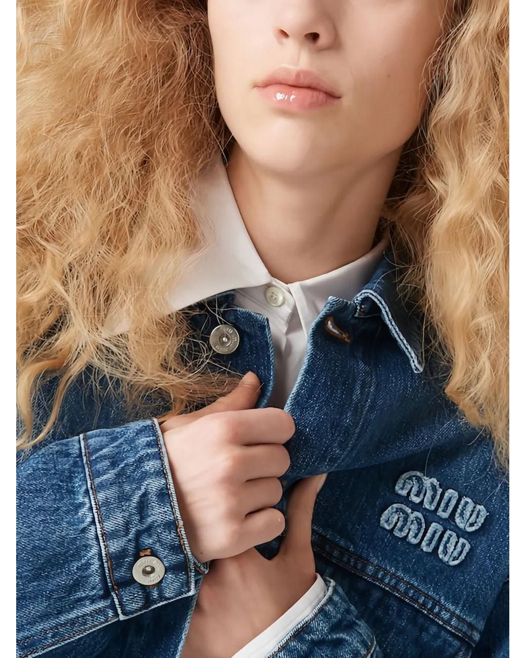 Miu Miu Denim Jack in het Blue