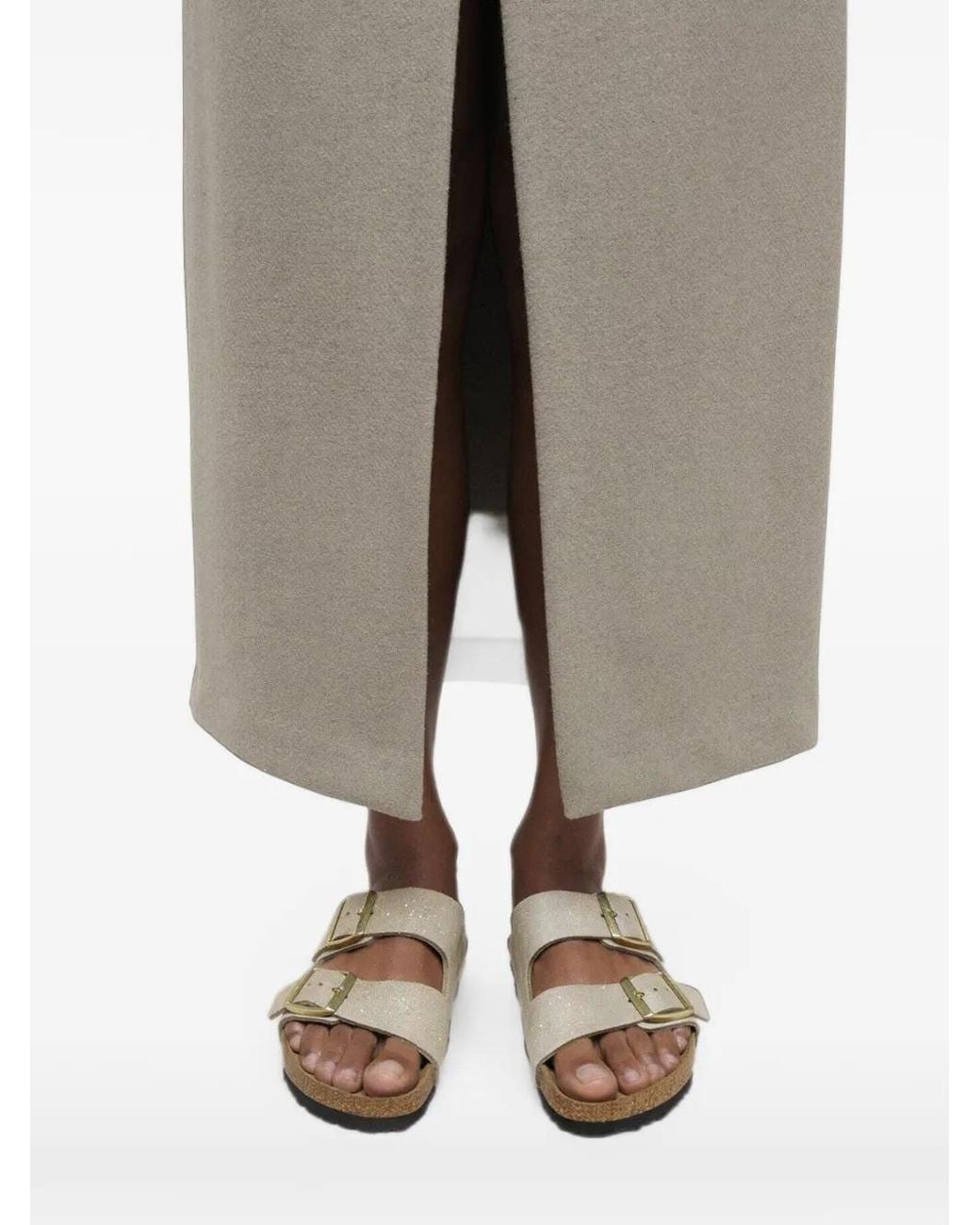 Birkenstock White Sandales Arizona En Daim