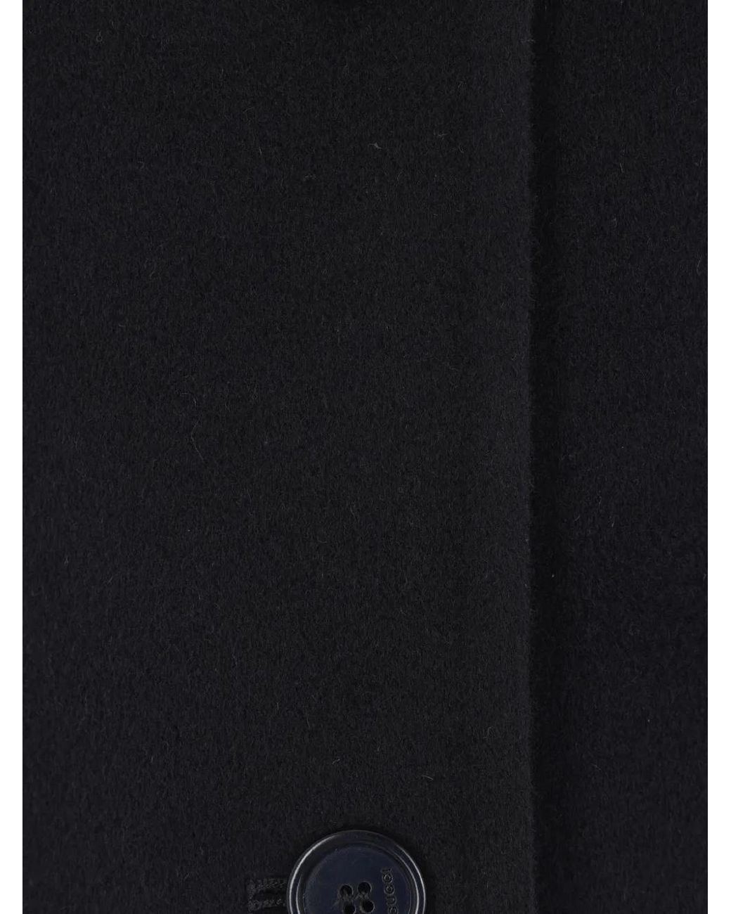 Gucci Blue Single-Breasted Wool Coat