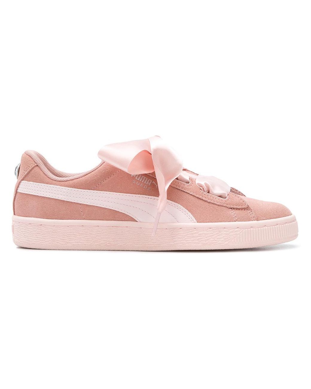 PUMA Ribbon Lace-up Sneakers in Pink | Lyst