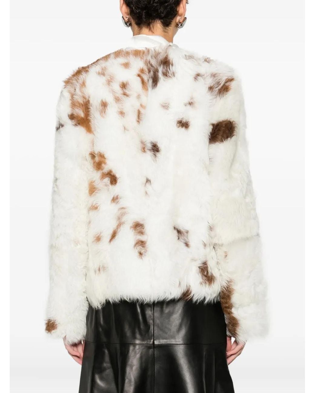 Zimmermann White Hypnotic Spot Jacke Aus Shearling