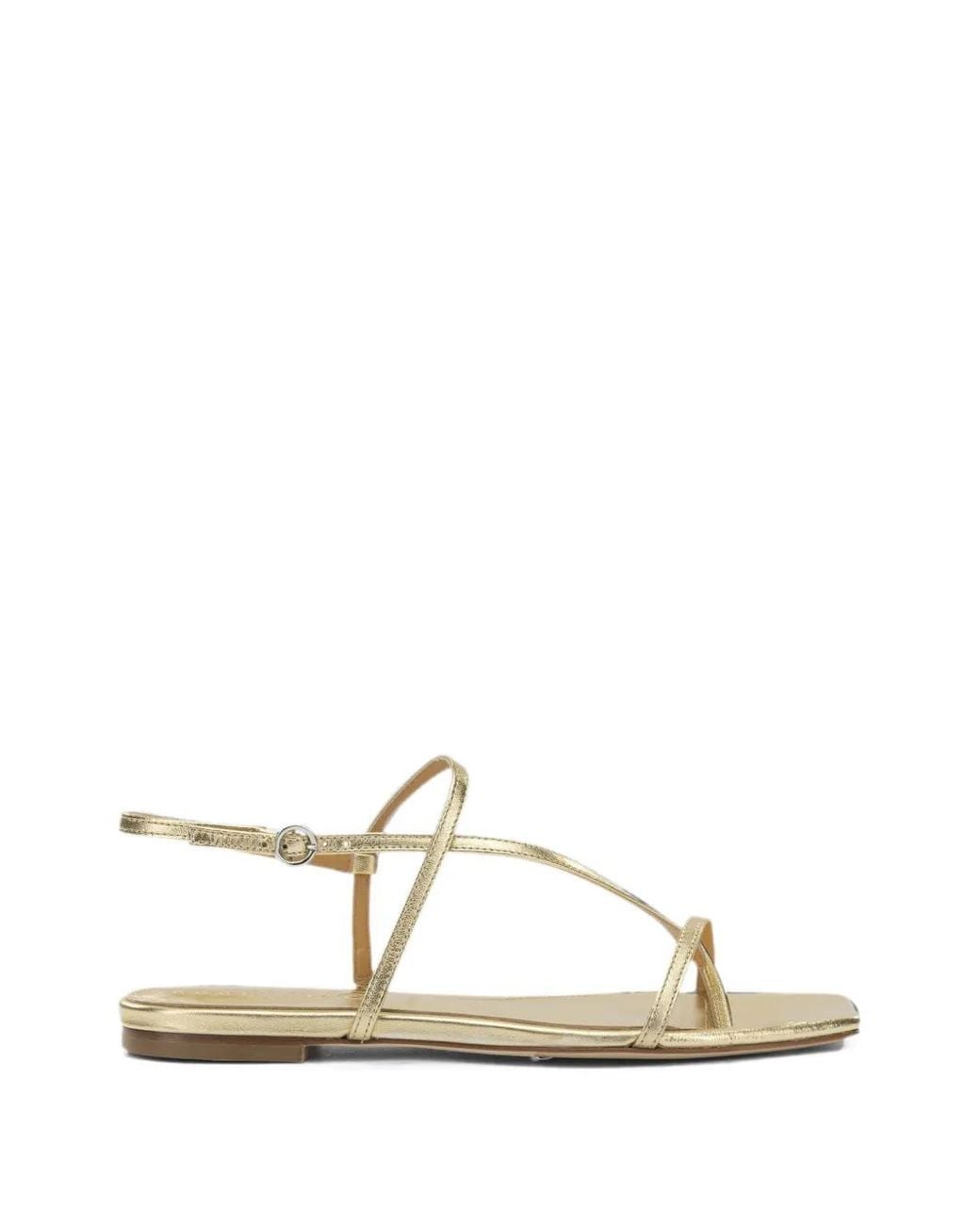 Aeyde White Ella Flat Leather Sandals