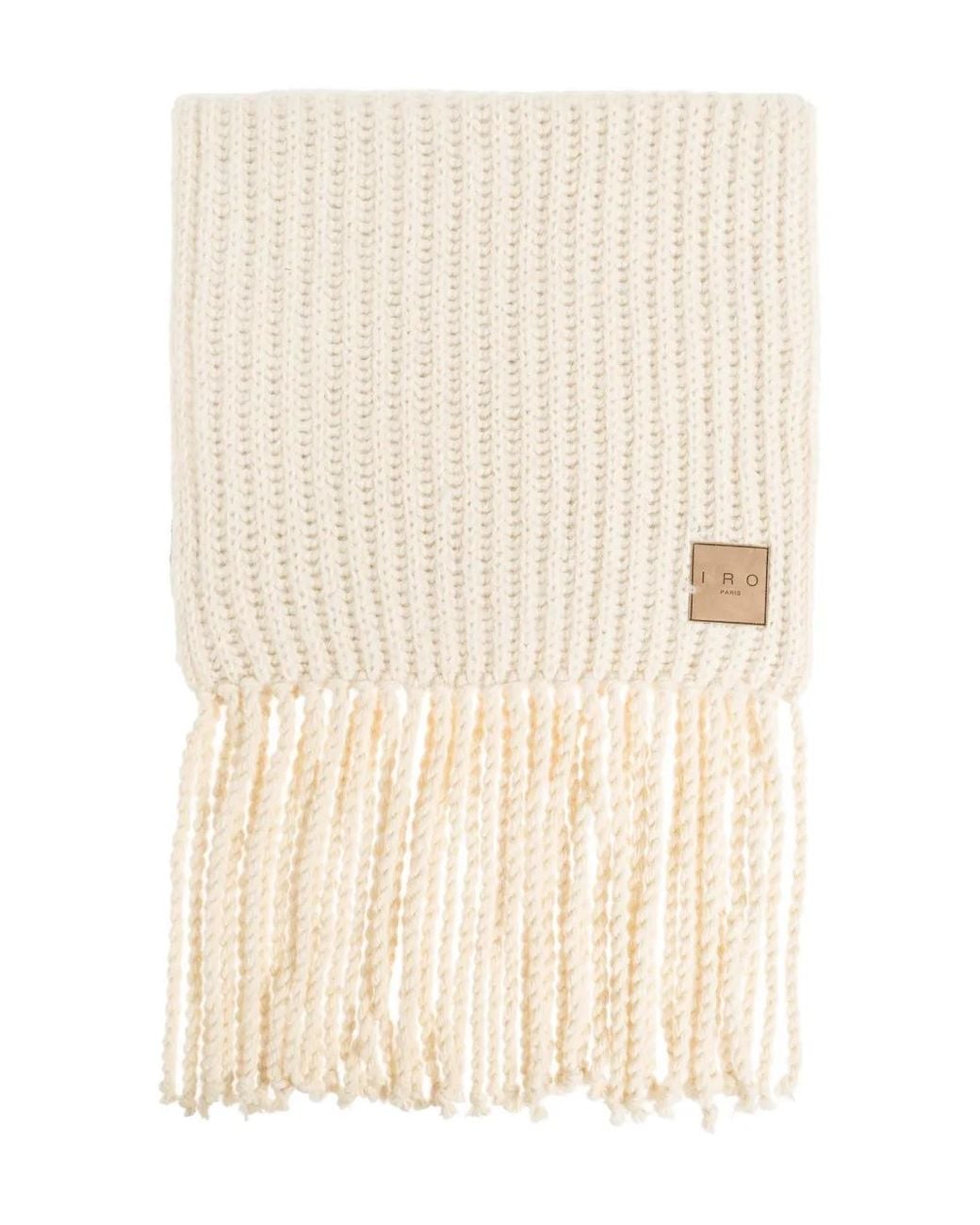 IRO Natural Tassel-Detail Scarf