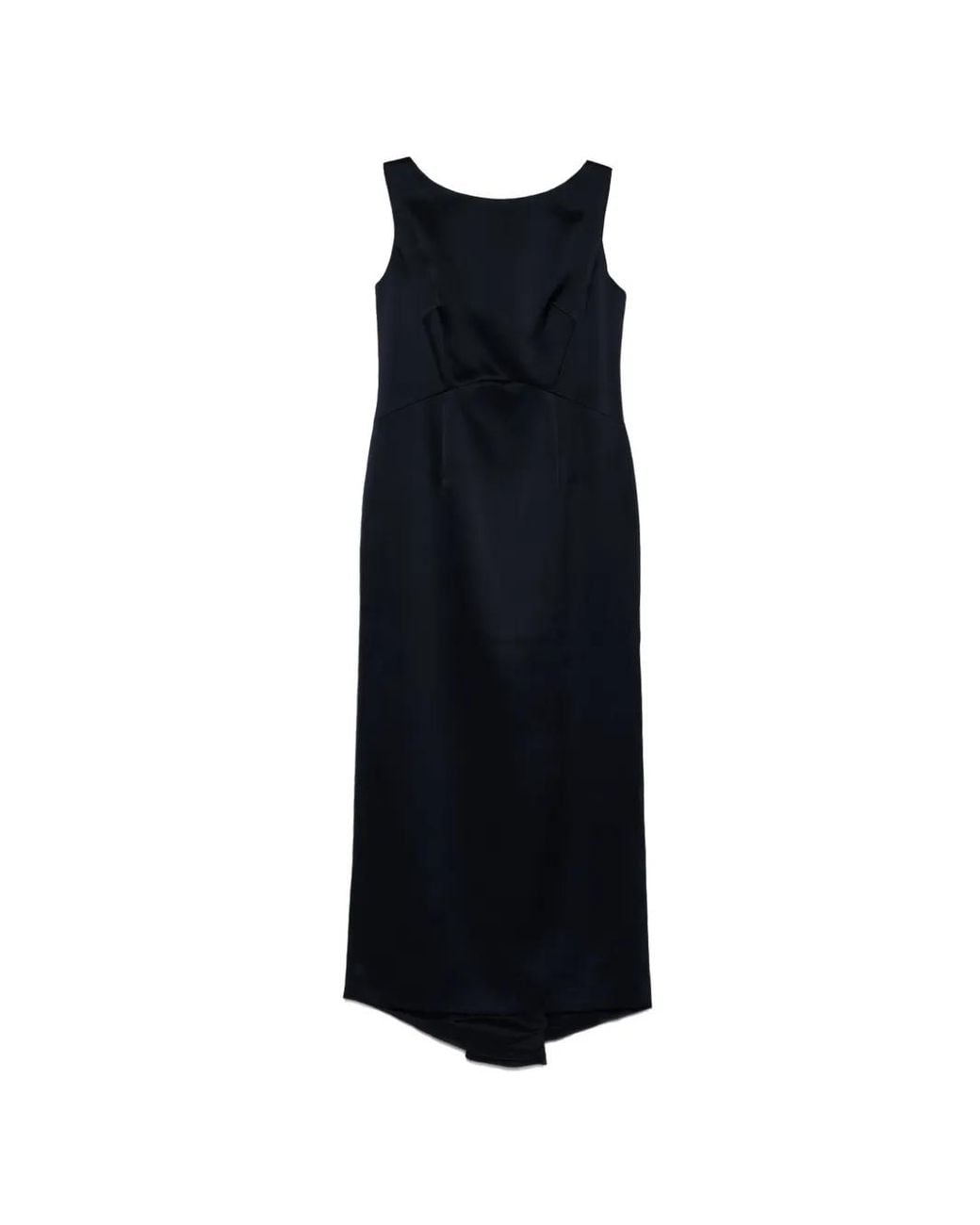 Fely Campo Blue Sleeveless Midi Dress