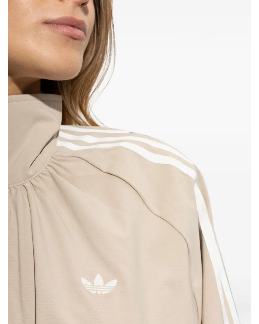 Adidas Natural Ruffled Zip-Up Jacket