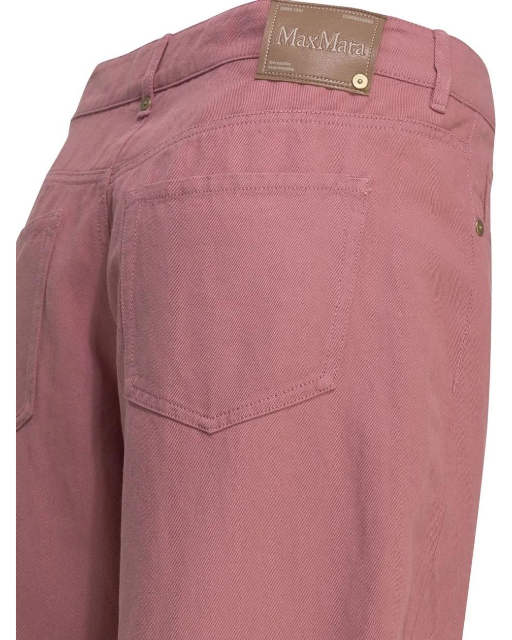Max Mara Pink Onorata Straight-Leg Trousers