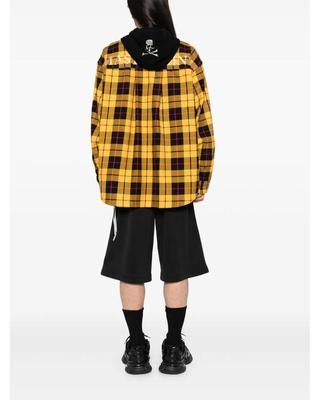 MASTERMIND WORLD Yellow Plaid Check Pattern Shirt for men