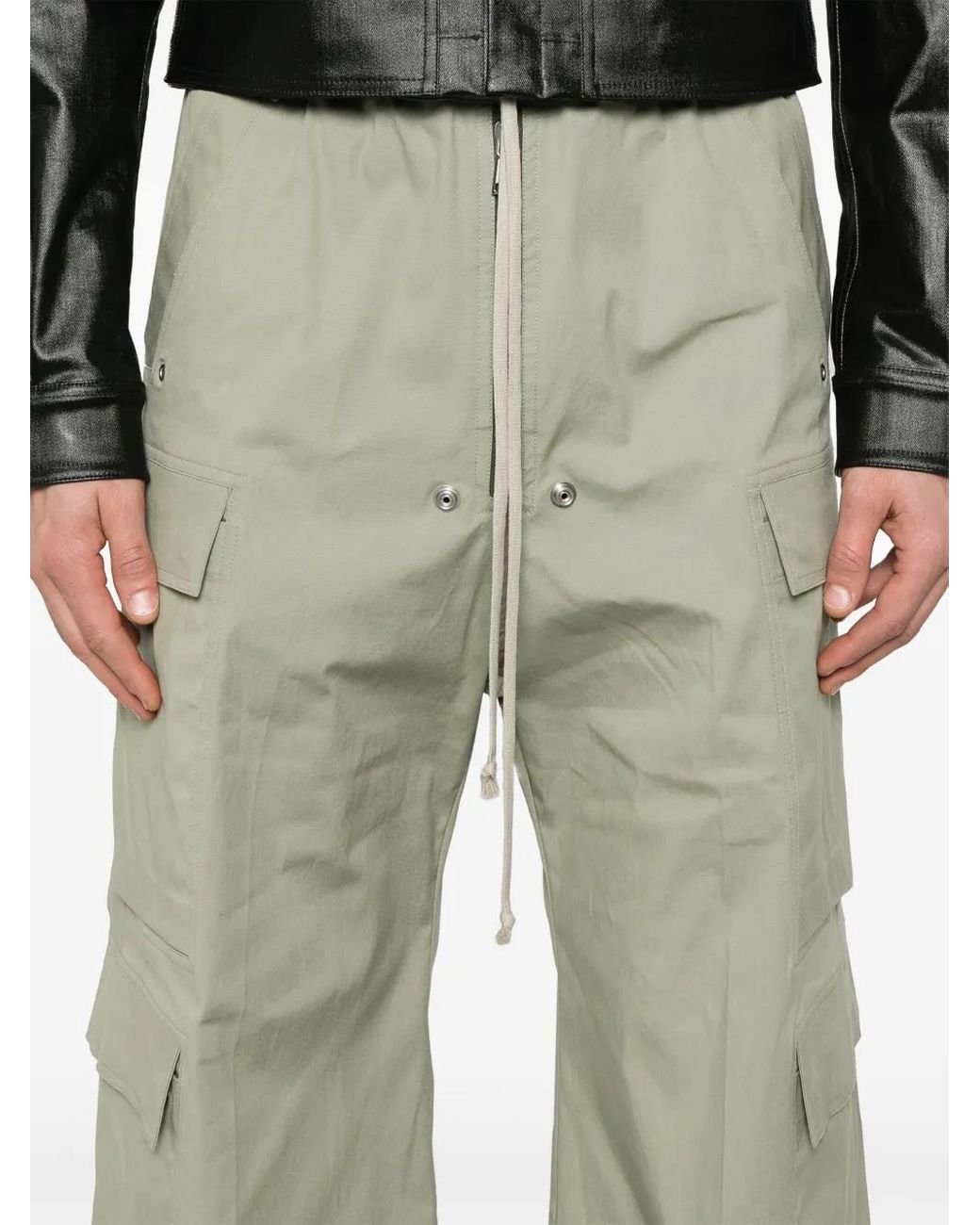 Rick Owens White Cargobelas Trousers for men