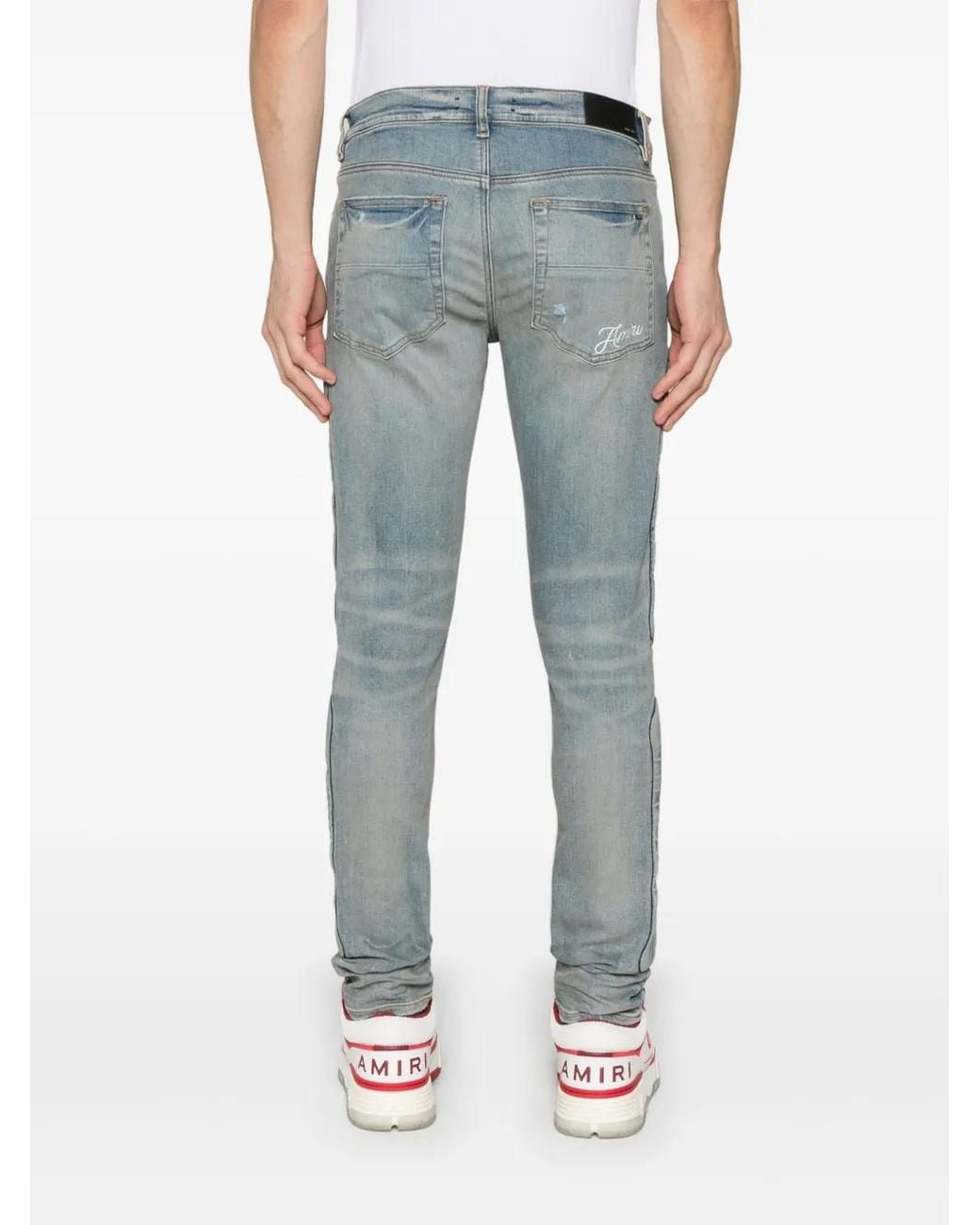 Amiri Blue 3D-Bones Jeans for men
