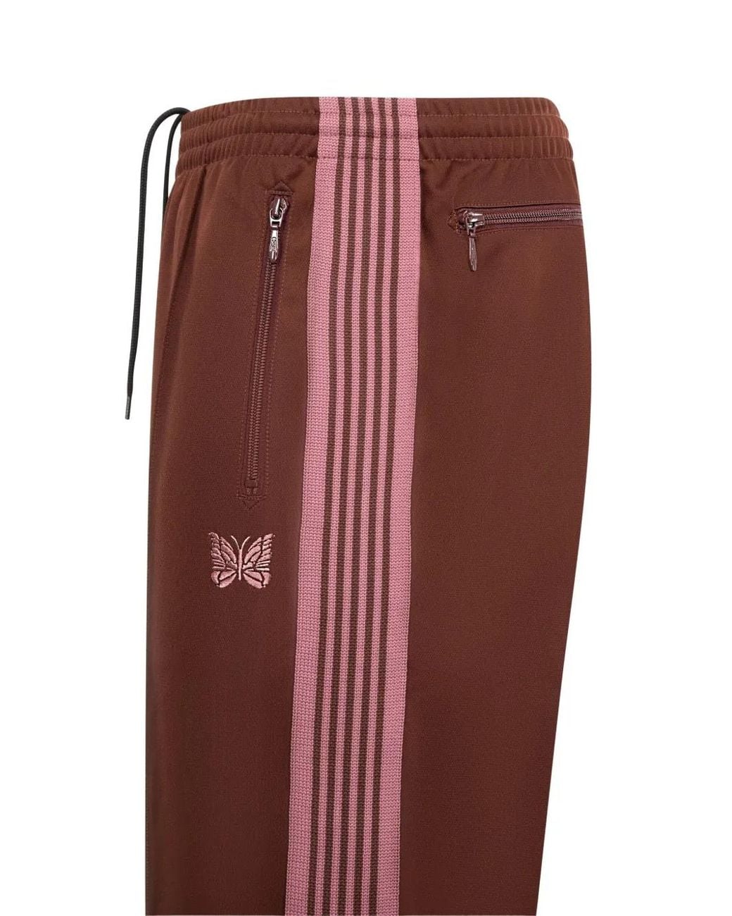 Needles Brown Striped Track Pants for men