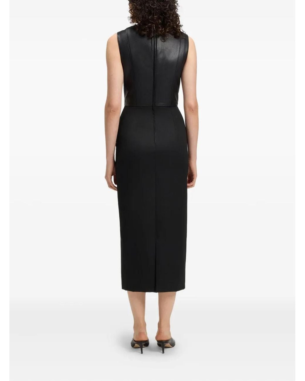Boss Black Panelled Midi Dress