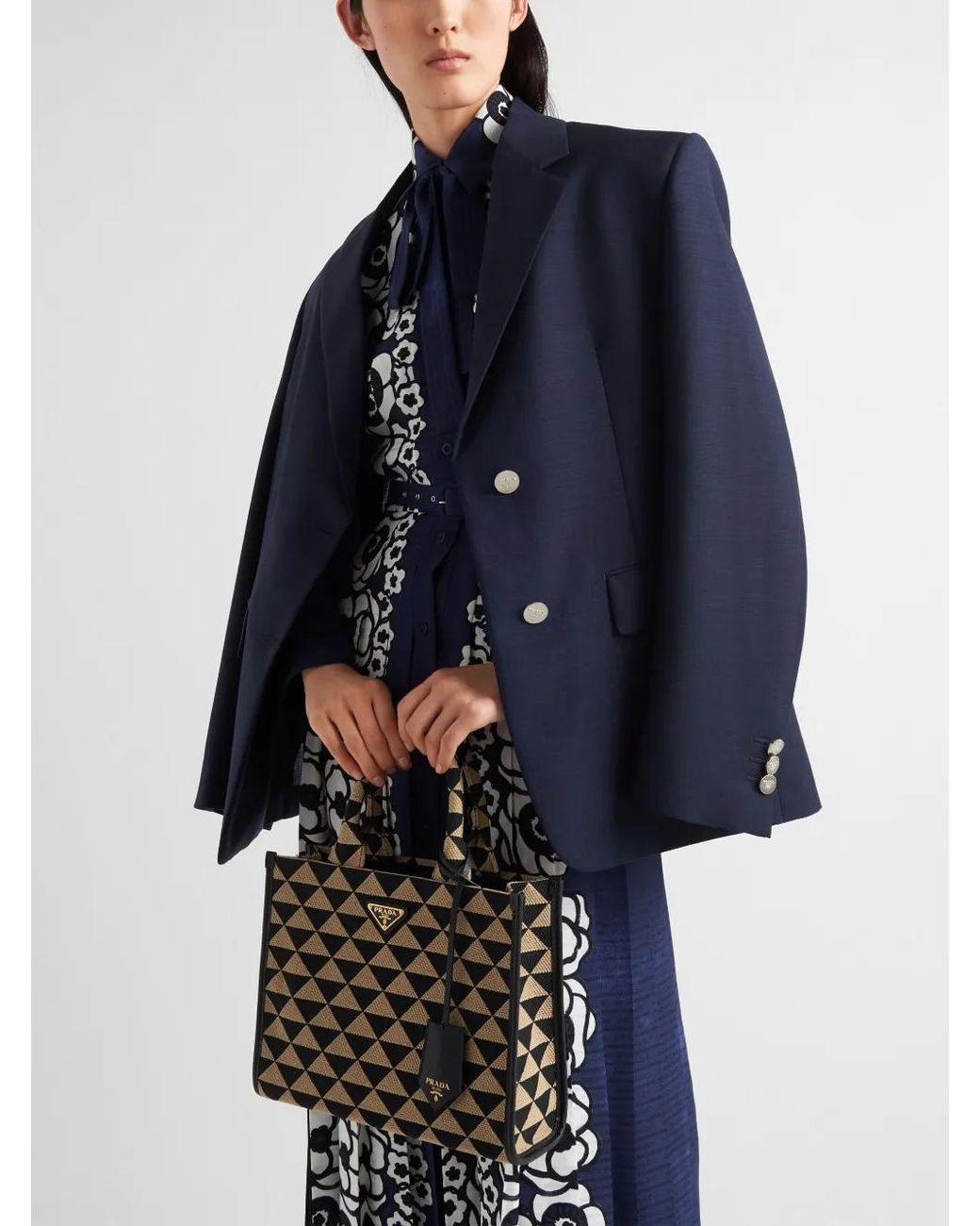 Prada Blue Single-breasted Wool Blazer