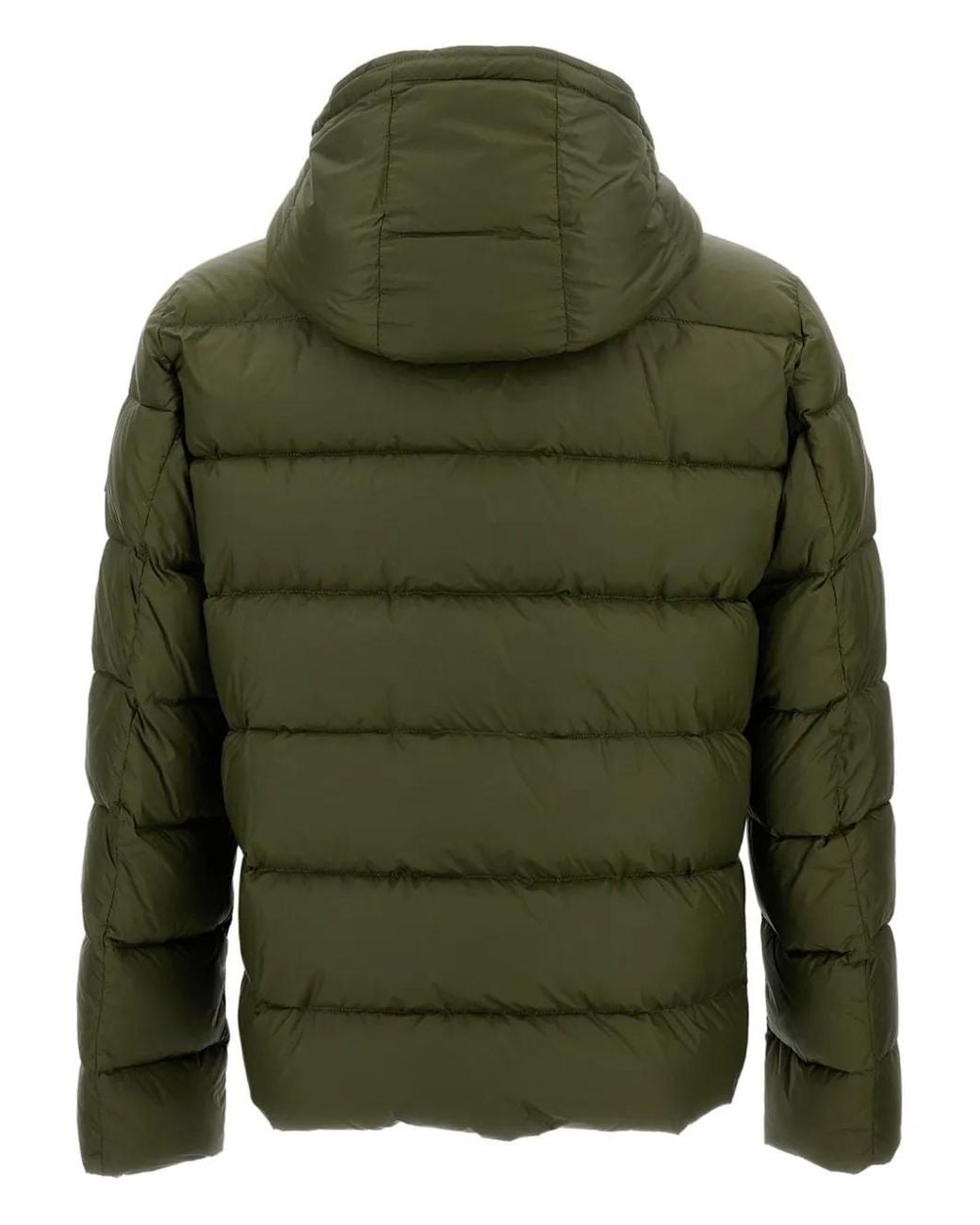 Fay Green Hooded Quilted Jacket for men