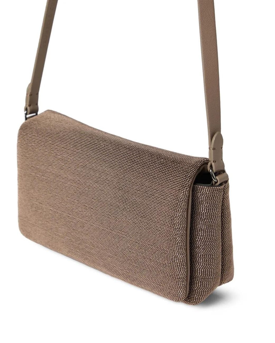 Brunello Cucinelli Brown Monili-Chain Cross Body Bag
