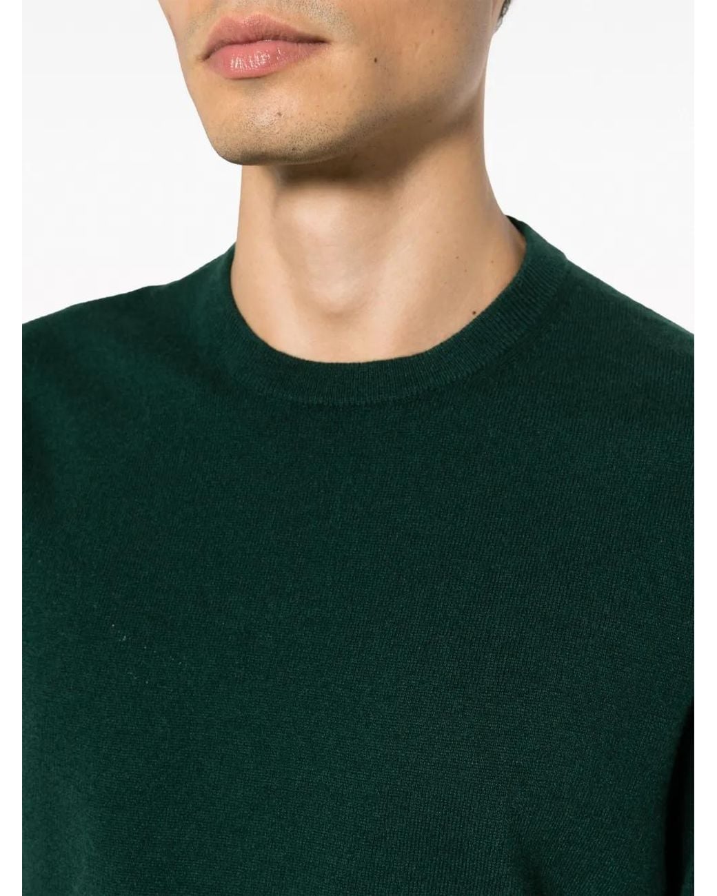 Ballantyne Green Crew-Neck Cashmere Jumper for men