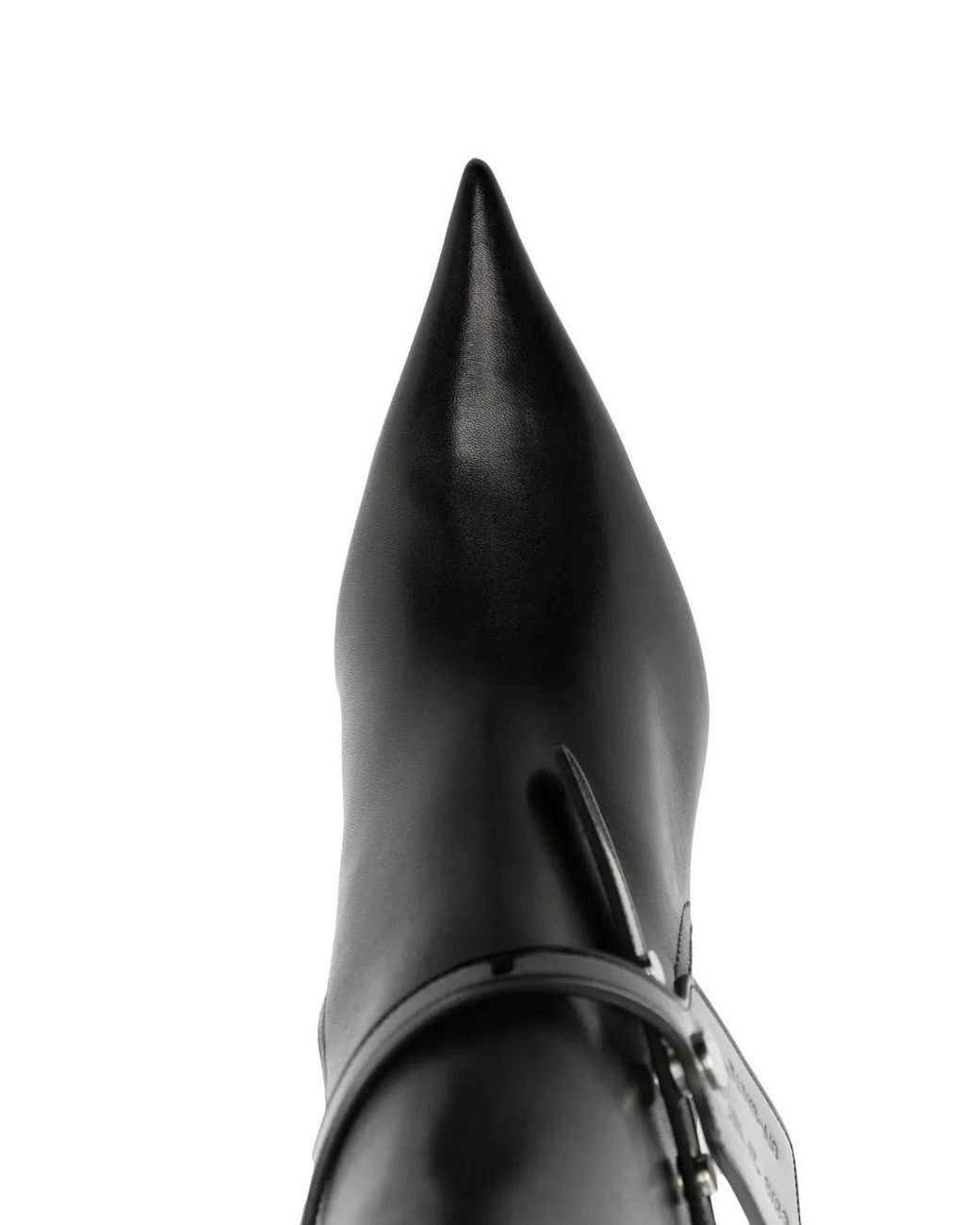 Off-White c/o Virgil Abloh Black Zip Tie Stiletto Ankle Boots
