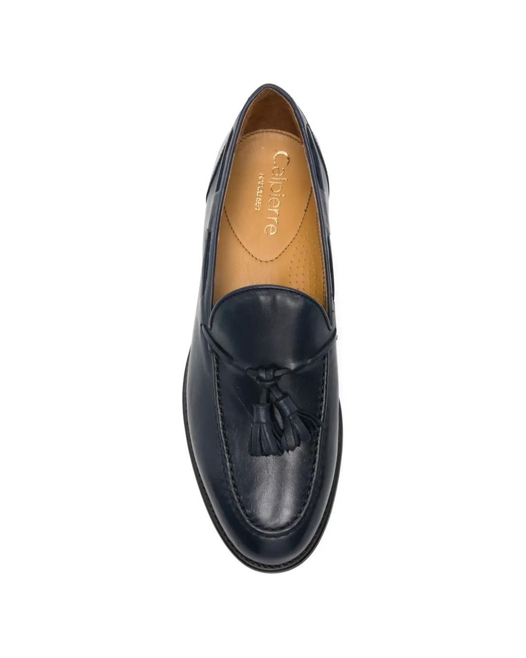Calpierre Blue Mocassins À Détails De Glands for men