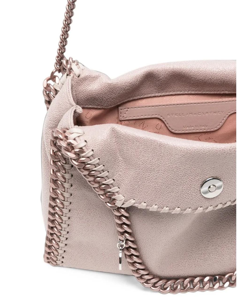 Stella McCartney Pink Mini Sac Cabas Falabella À Détail De Chaîne