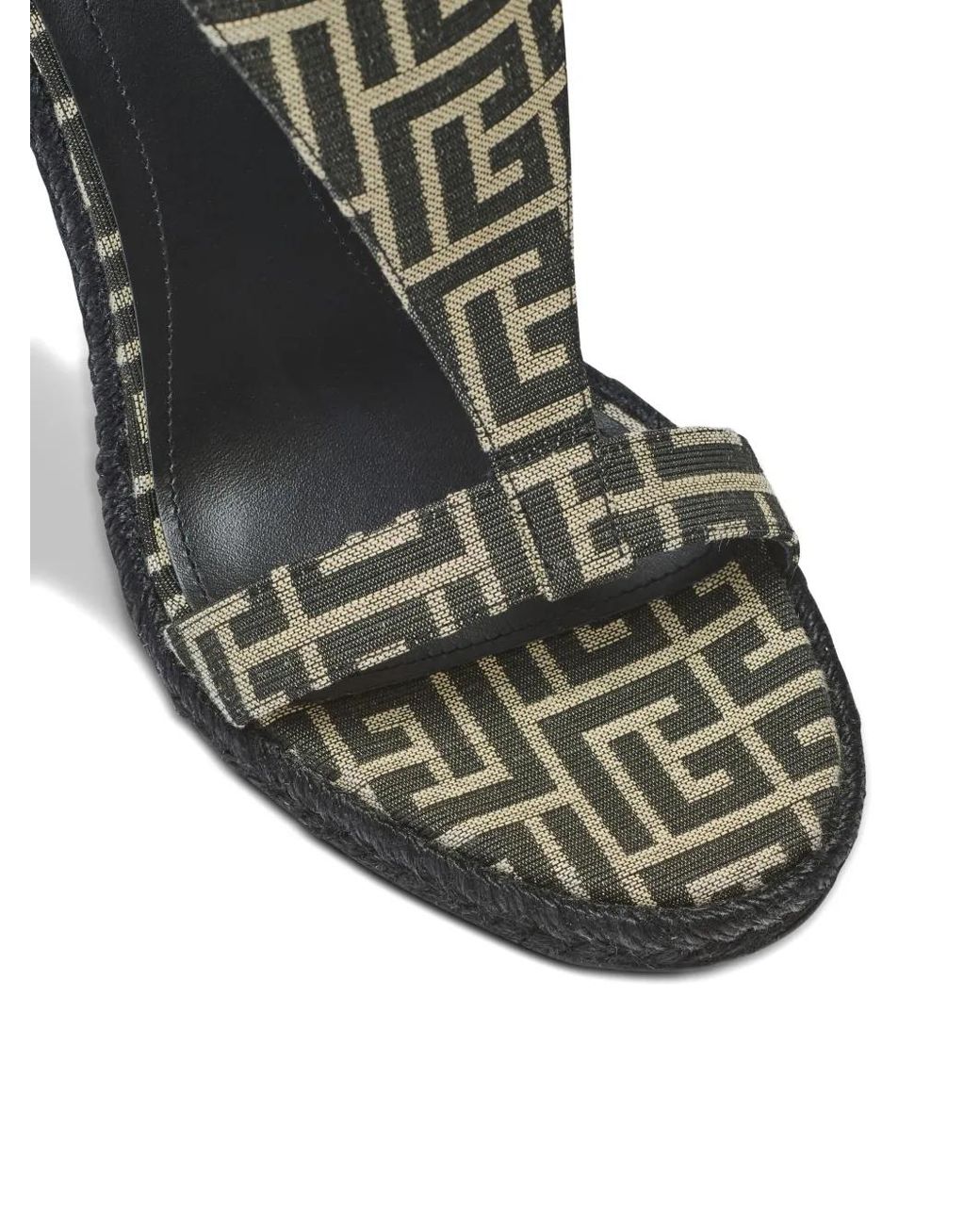 Balmain Metallic Anthem Wedge Espadrilles