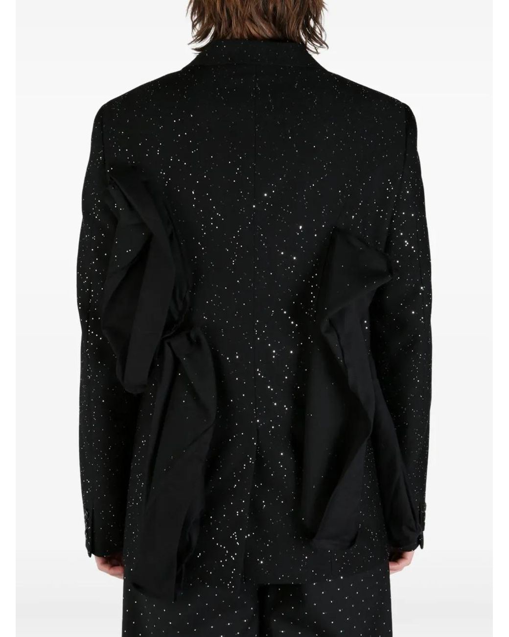 Comme des Garçons Black Ruffle-Detailing Blazer for men