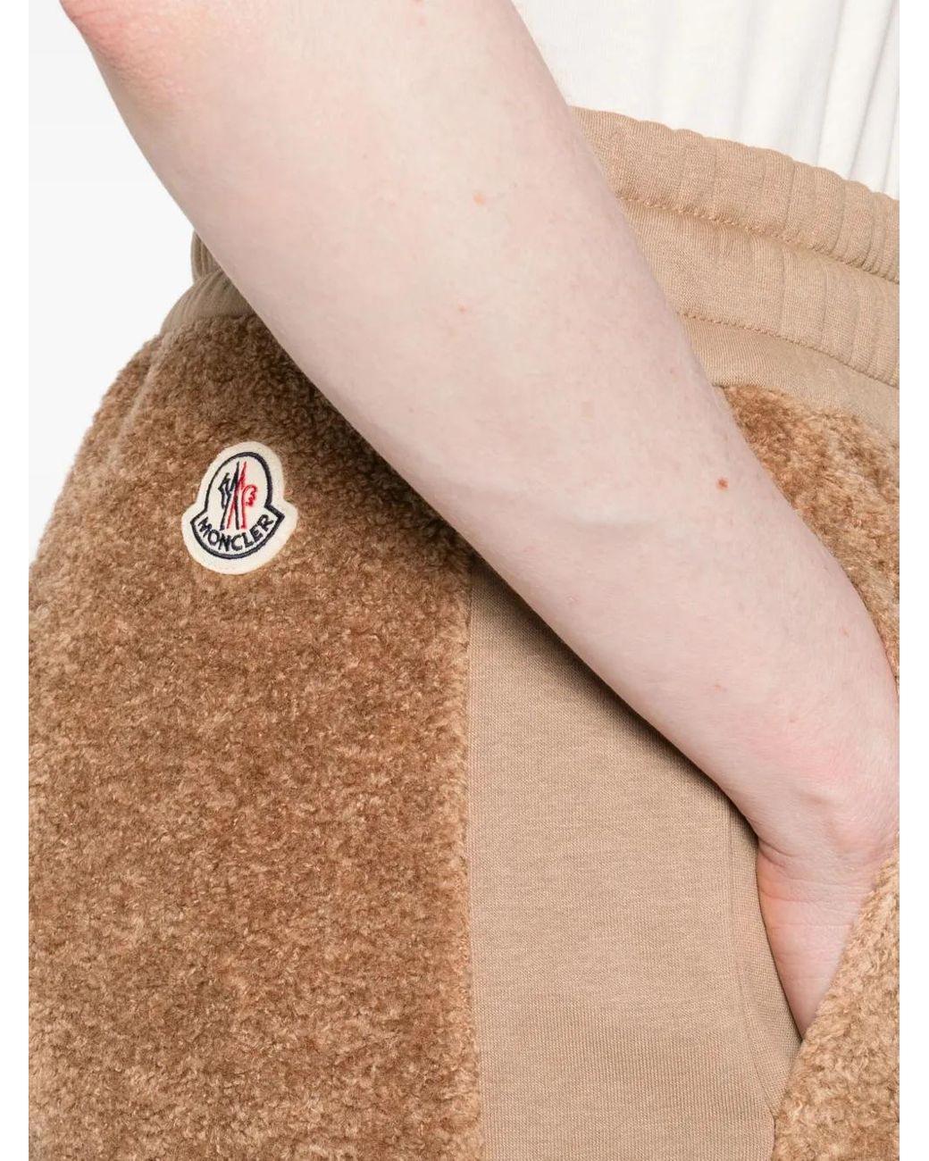 Moncler Natural Teddy Panelled Track Pants
