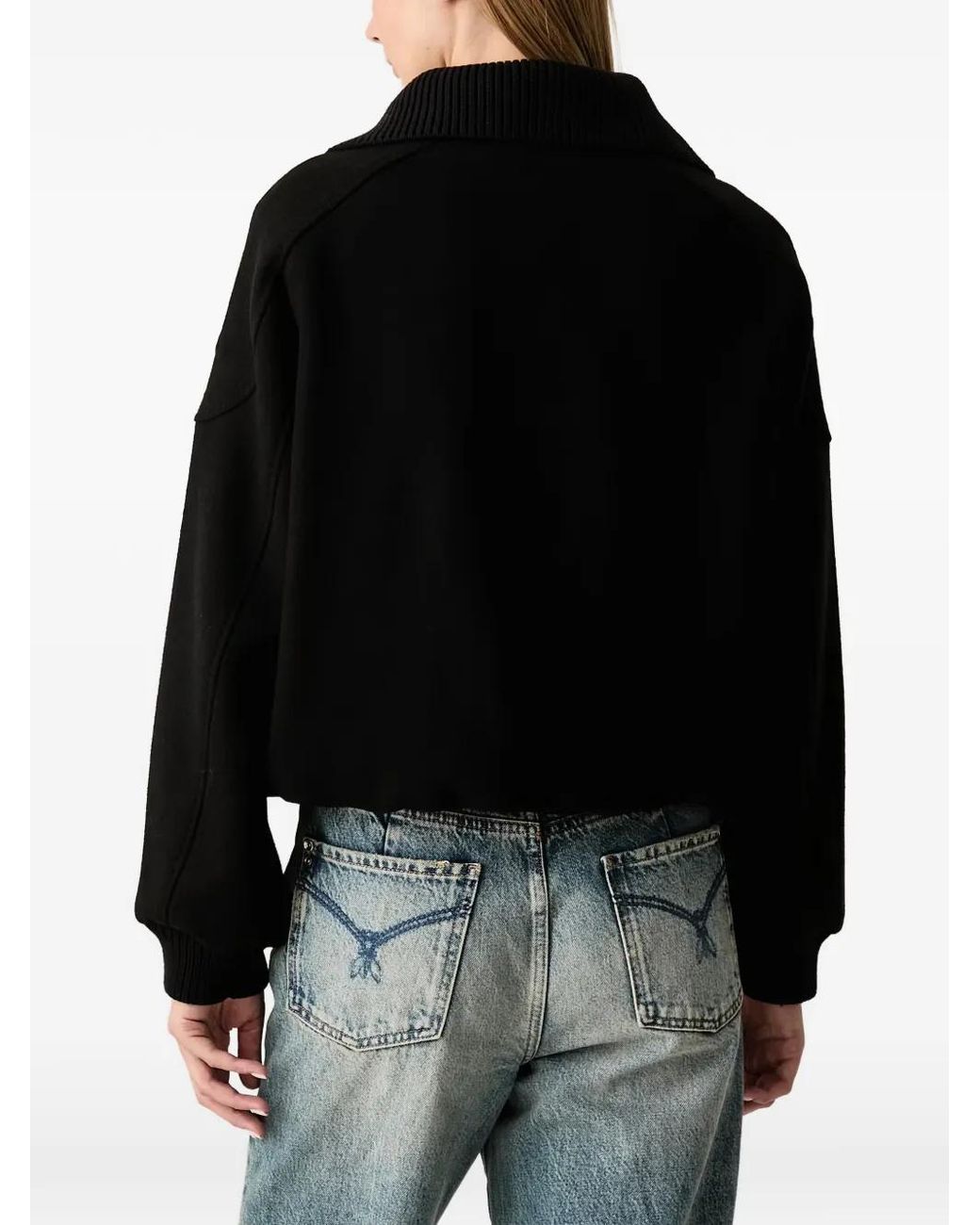 Moose Knuckles Black 1 Logo-Plaque Layered Jacket