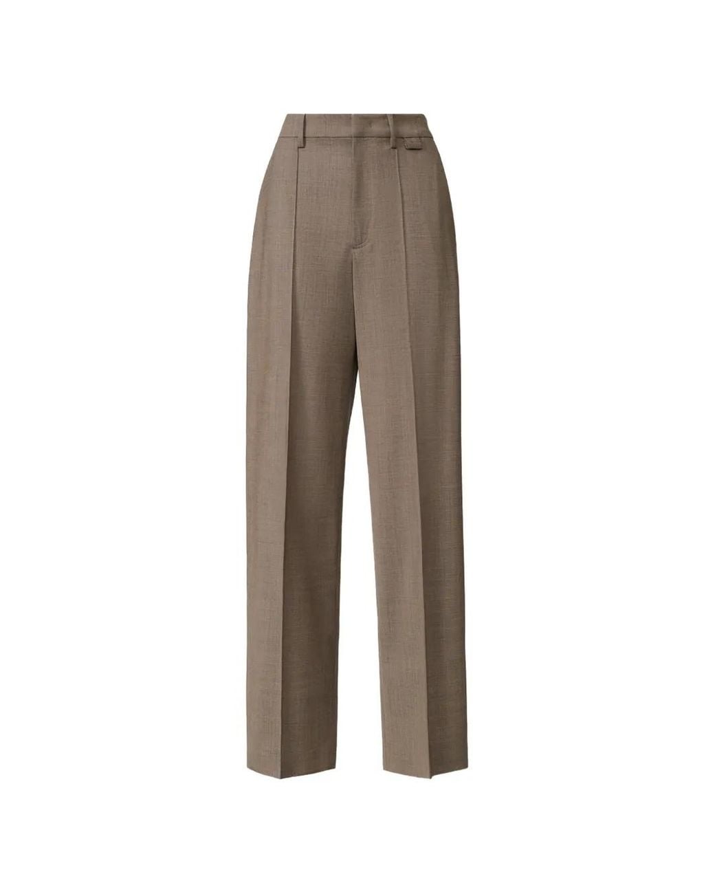 Fabiana Filippi Natural Pressed-Crease Straight-Leg Trousers