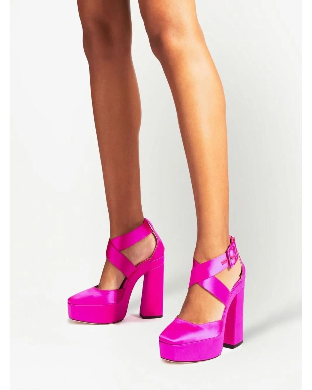 Jimmy Choo Pink Leather Decollete