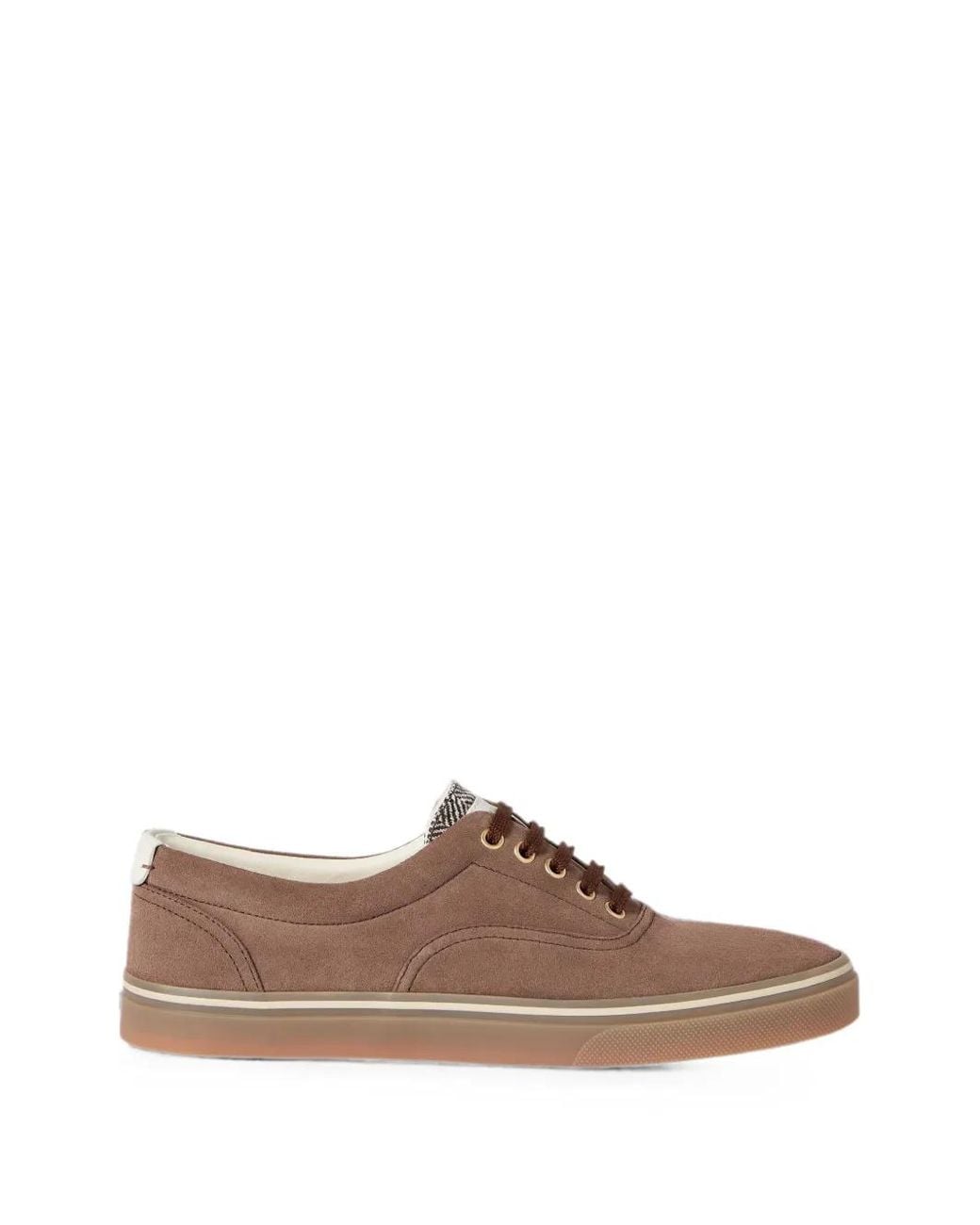 Brunello Cucinelli Brown Suede Sneakers for men